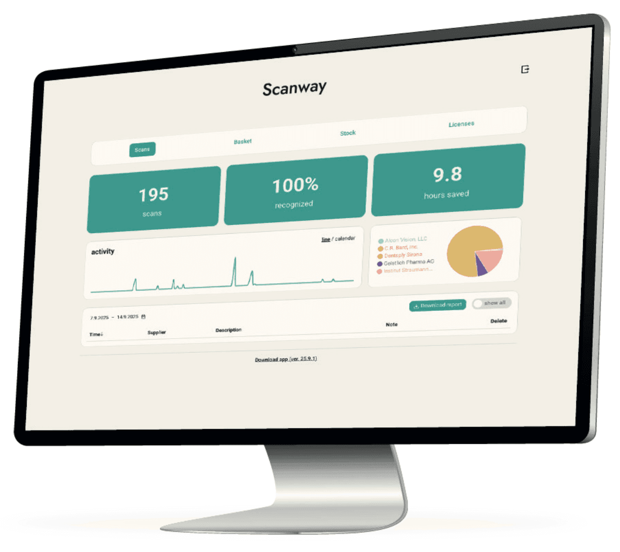 Scanway dashboard